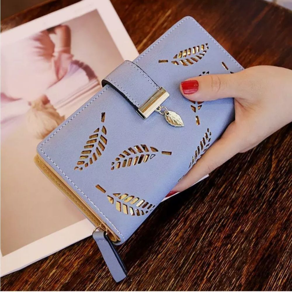 Women PU Leather Clutch Bifold Wallet Card Holder Purse Lady Long Handbag Gift